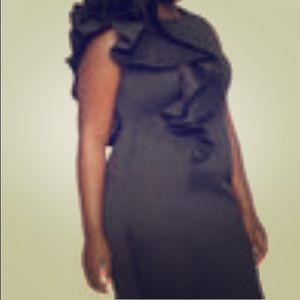 Ruffle shoulder dress in new condition with tags